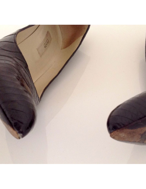 Escarpins PRADA en croco noir T 37