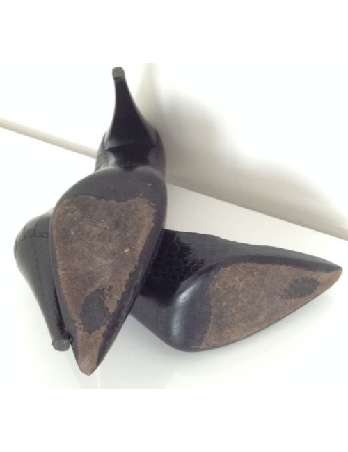 Escarpins PRADA en croco noir T 37