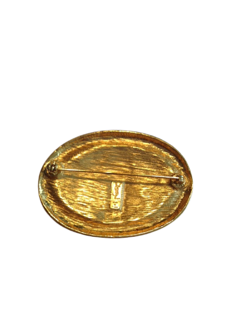 Broche dorée SAINT LAURENT vintage