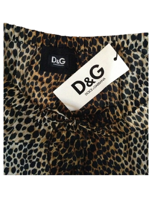 D & G printed leopard pants
