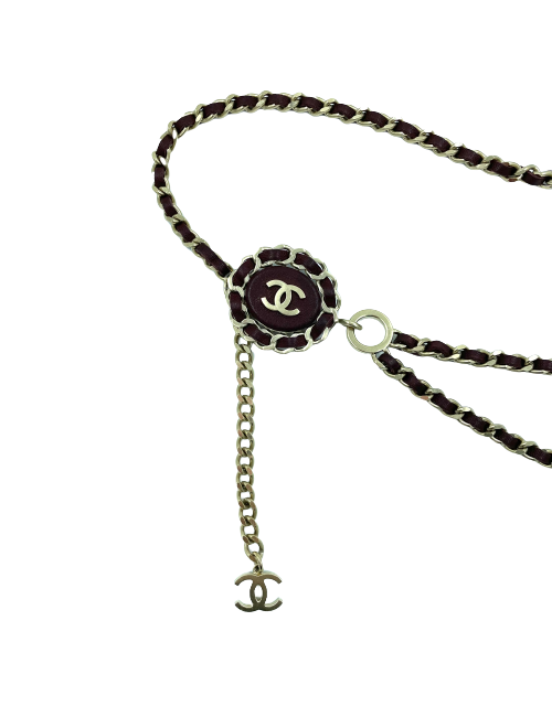 Ceinture CHANEL chaine et cuir