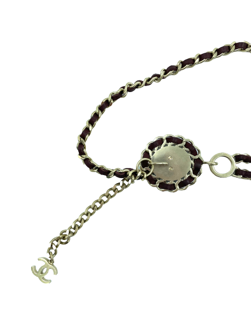 Ceinture CHANEL chaine et cuir
