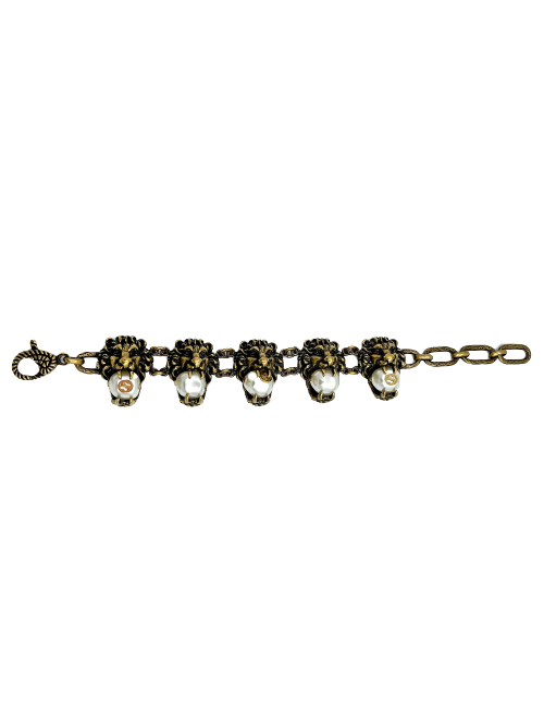 Bracelet GUCCI doré perles baroques