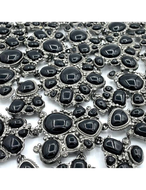 CHANEL Black Chestplate Necklace