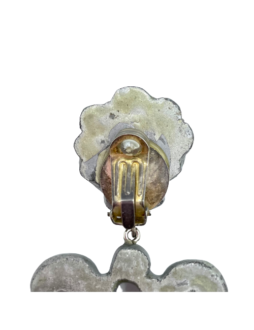 Boucles d'oreille en résine argent 