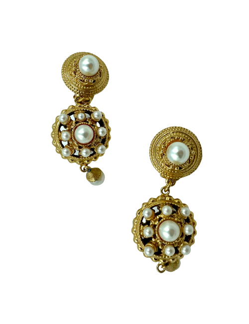 CHRISTIAN DIOR vintage pendant earrings
