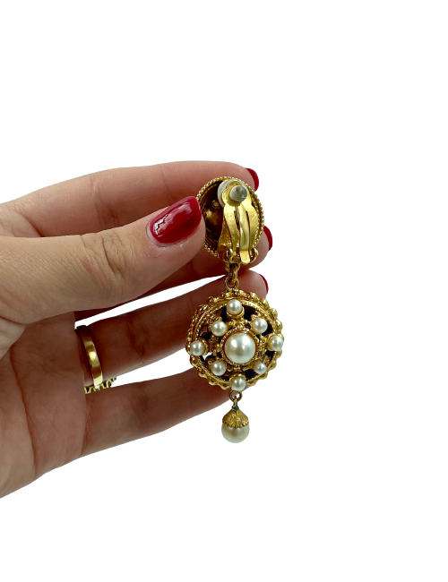 CHRISTIAN DIOR vintage pendant earrings