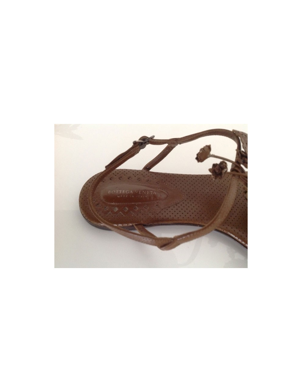 Sandales BOTTEGA VENETA T 37.5 marron