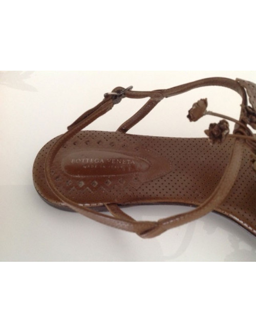 Sandales BOTTEGA VENETA T 37.5 marron