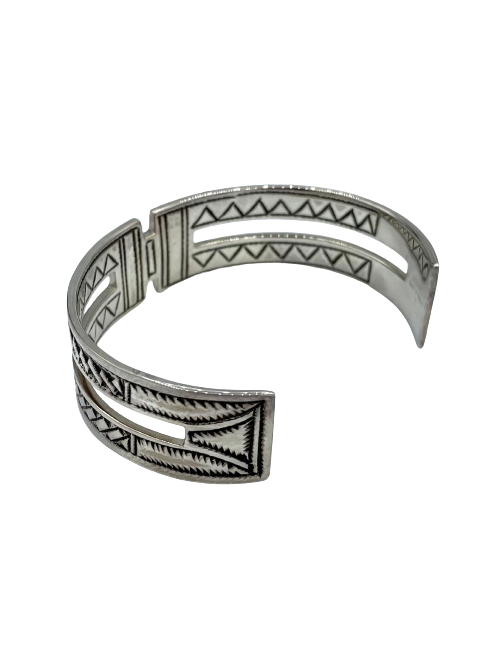 Bracelet HERMES argent massif Touareg
