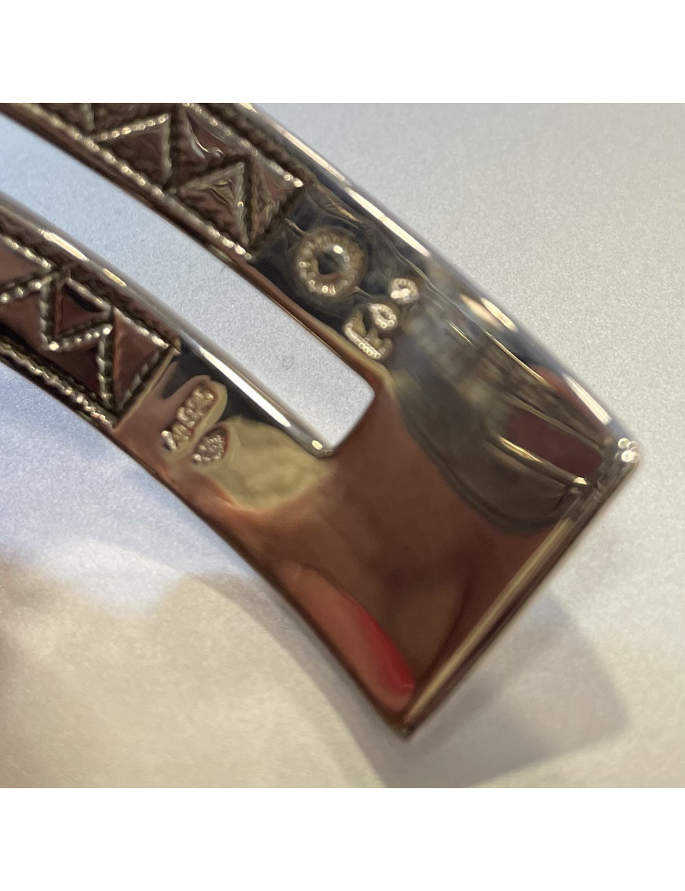 Bracelet HERMES argent massif Touareg