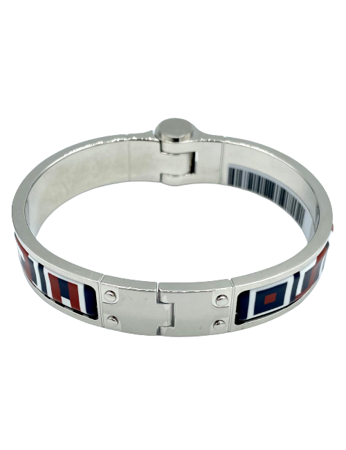 HERMES 'Lettres au carré' Hinged Bracelet