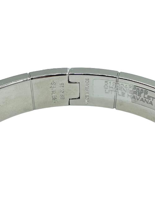 HERMES 'Lettres au carré' Hinged Bracelet