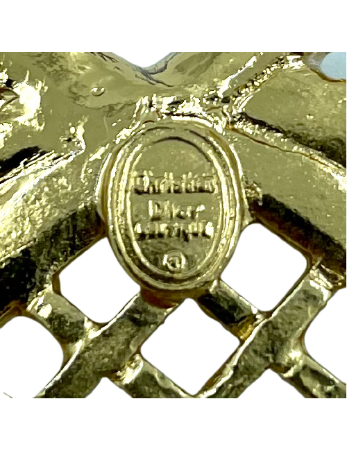 CHRISTIAN DIOR Vintage Brooch - Pre-Owned Jewel Certified authentic