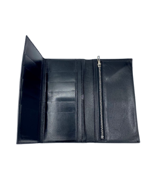 Portefeuille Bearn HERMES  cuir box noir