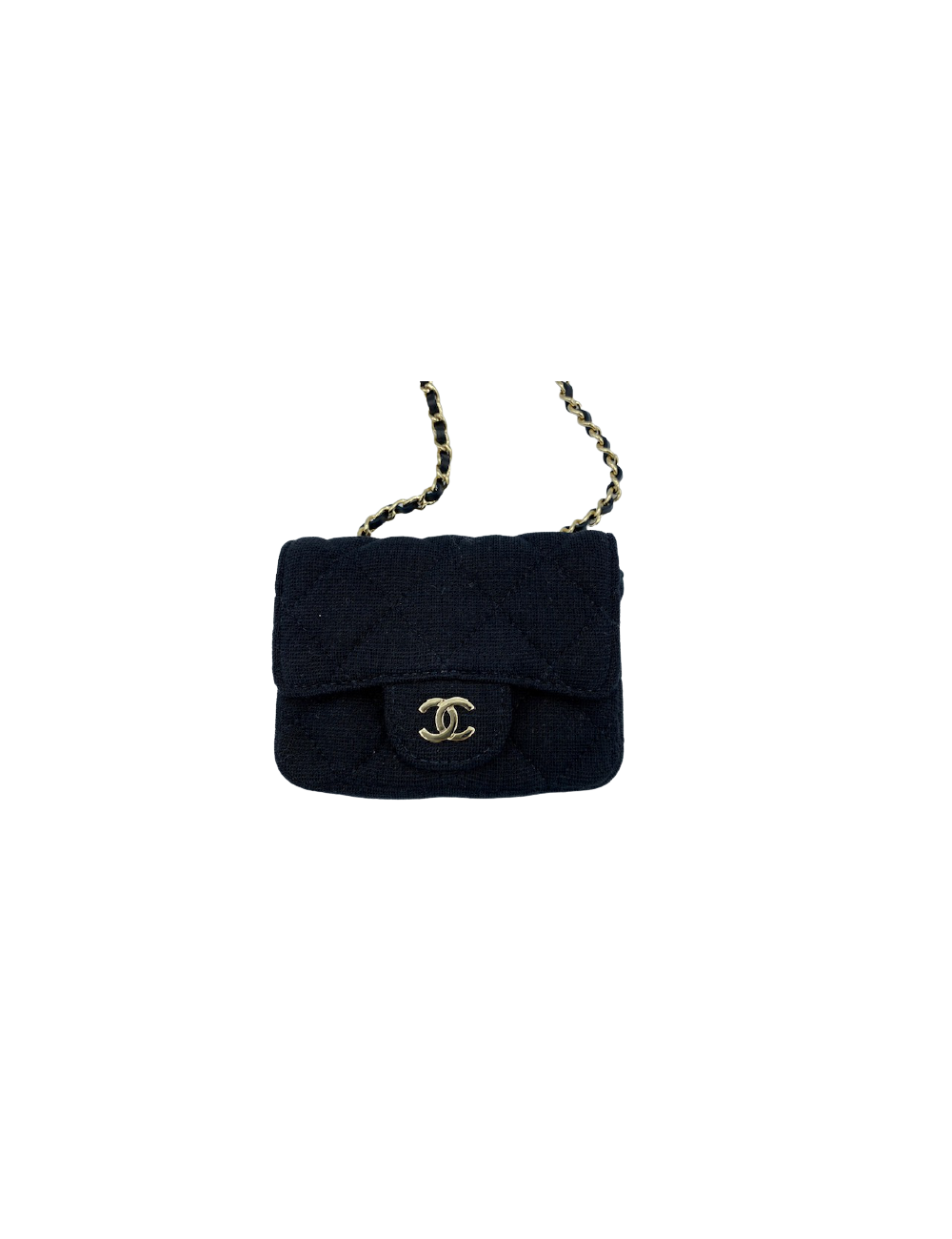 Ceinture sac charms CHANEL cuir et métal doré