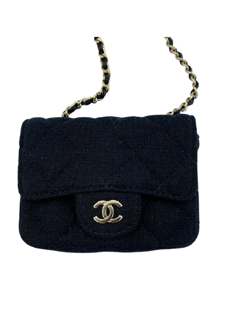 Ceinture sac charms CHANEL cuir et métal doré