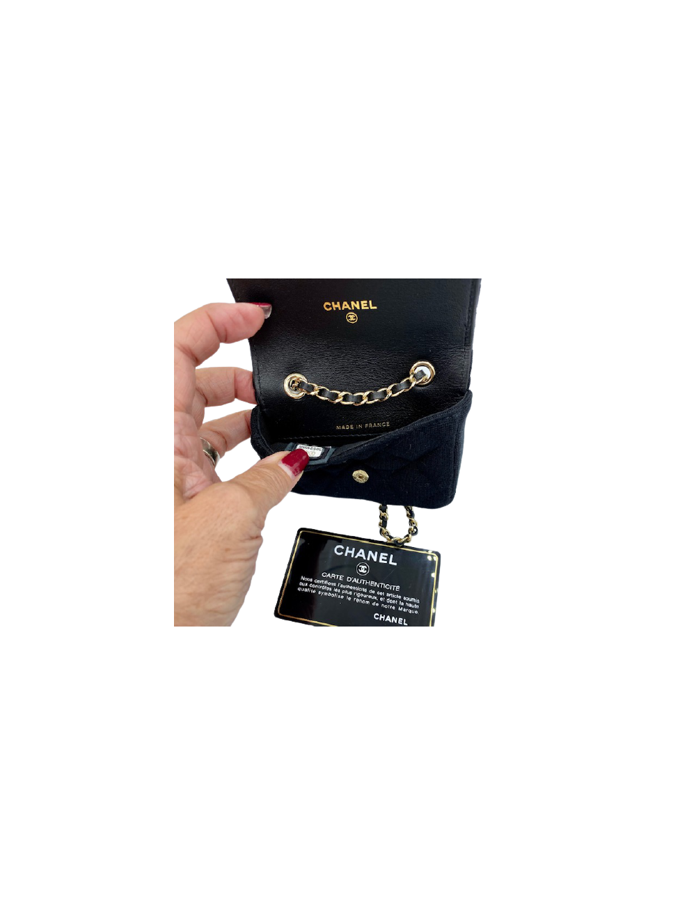 Ceinture sac charms CHANEL cuir et métal doré