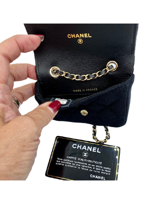 Ceinture sac charms CHANEL cuir et métal doré