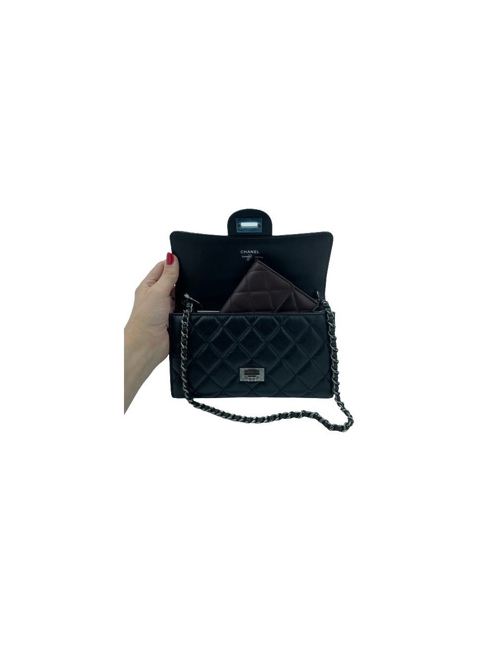 CHANEL Pochette 255 noir et porte-monnaie