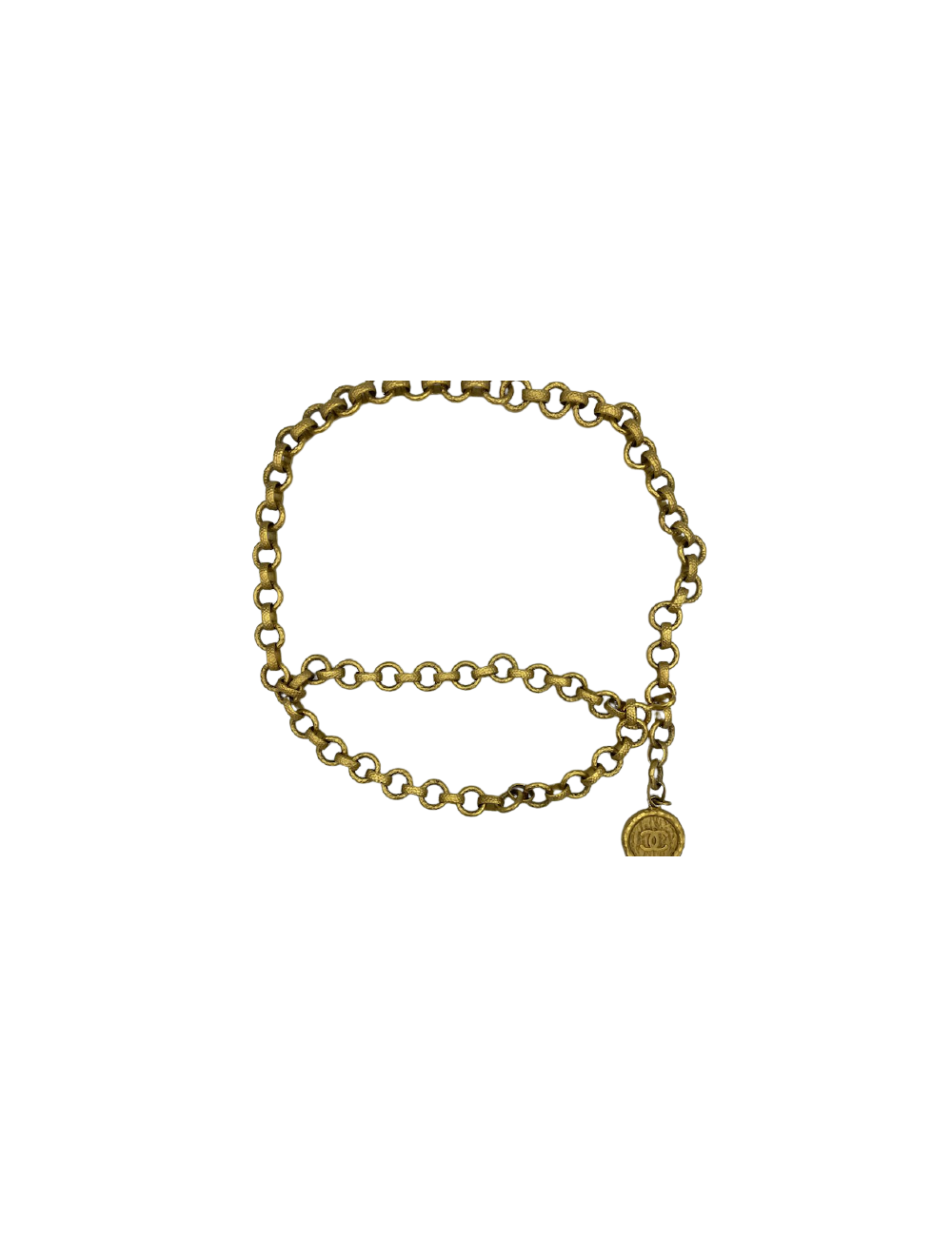 Ceinture vintage CHANEL en métal doré