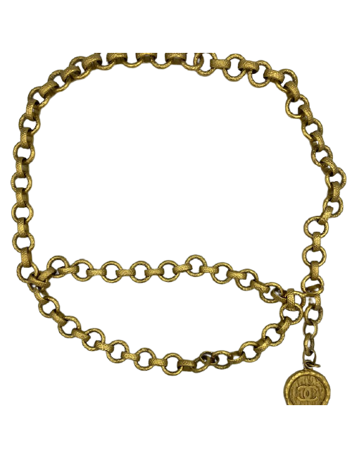Ceinture vintage CHANEL en métal doré