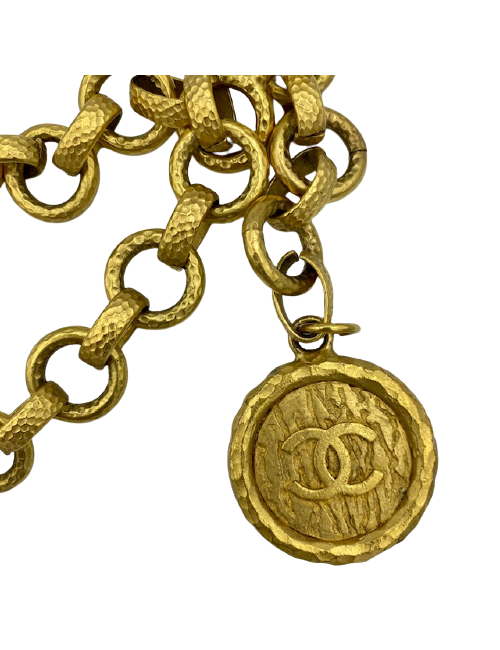 Ceinture vintage CHANEL en métal doré
