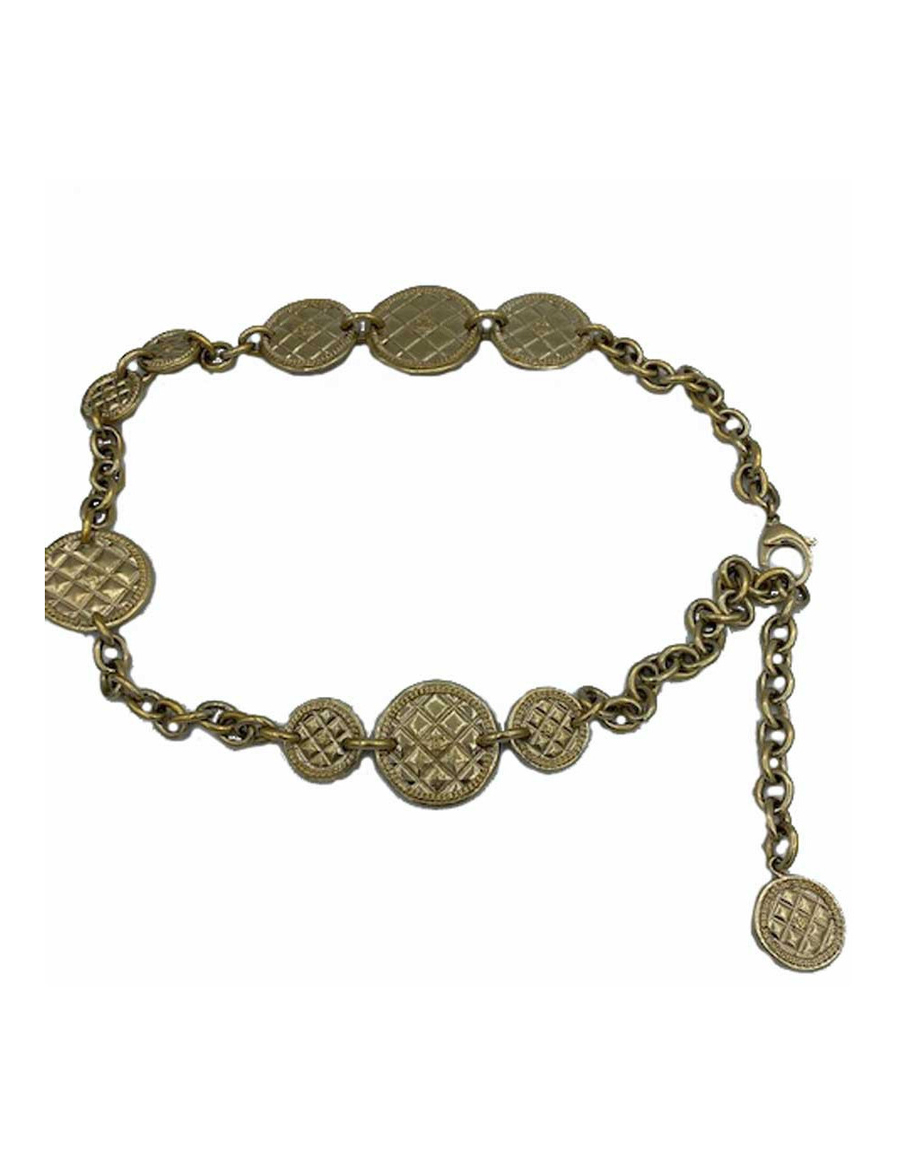 Ceinture sautoir CHANEL pièces materlassées dorées