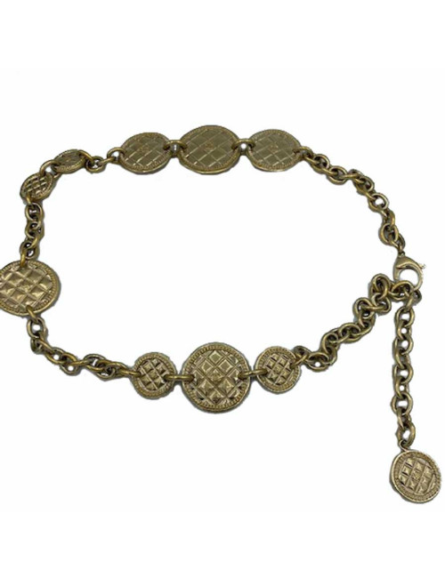 Ceinture sautoir CHANEL pièces materlassées dorées