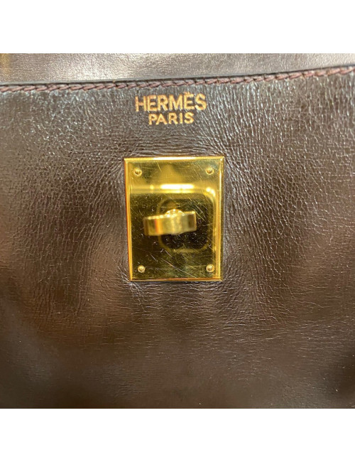 Sac Kelly 28 Hermes vintage marron