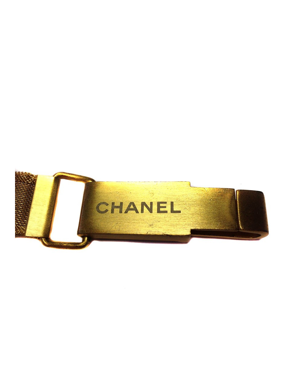 Ceinture CHANEL T 80 chaîne en maille dorée