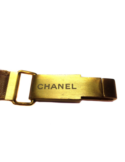 CHANEL Golden mesh chain belt size 80
