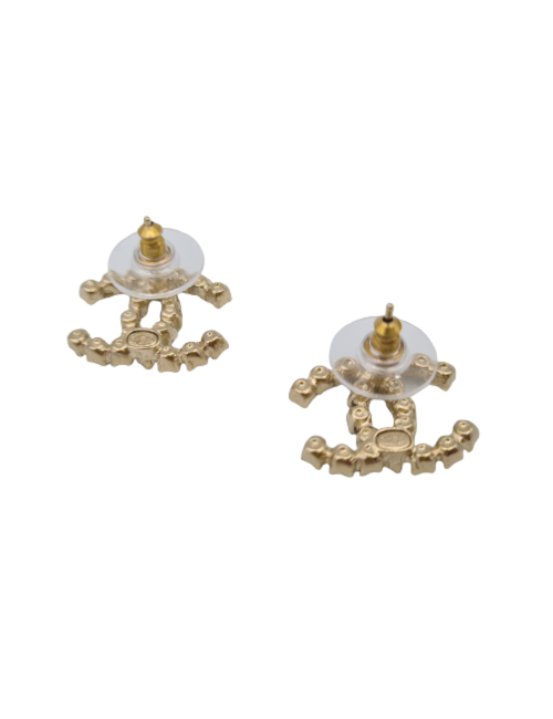 Clous d'oreille CHANEL strass GM