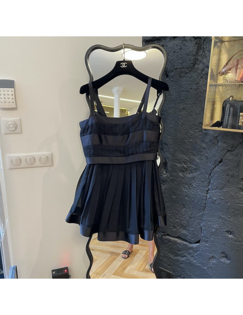 Ensemble jupe et haut CHANEL soie noire