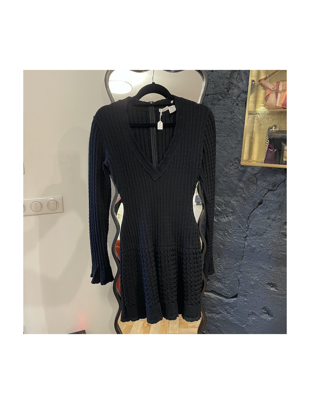 Robe T S ALAIA stretch noir