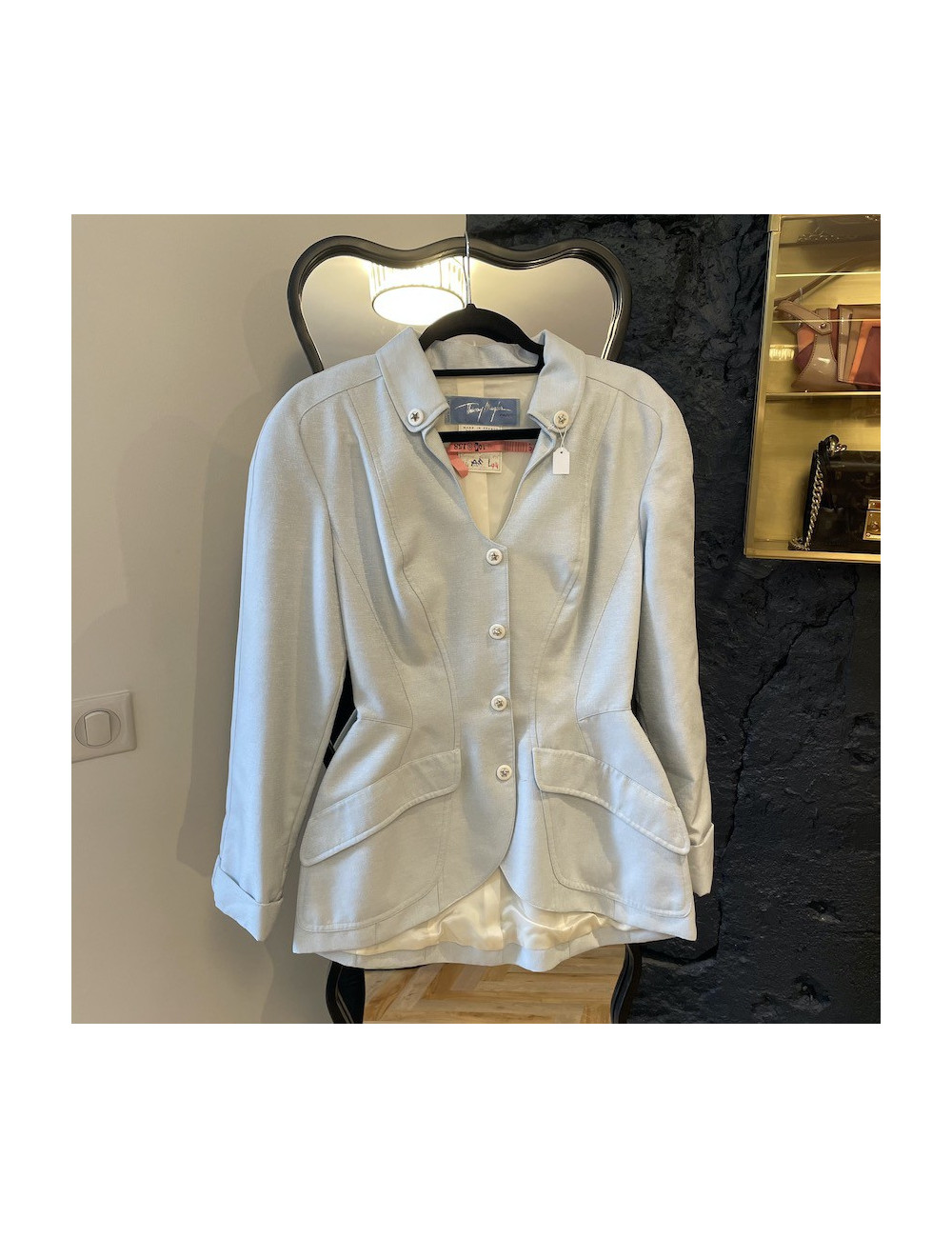 Veste de costume Thierry Mugler bleu ciel