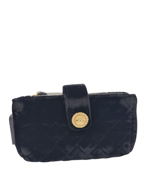 Porte monnaie CHANEL velours noir