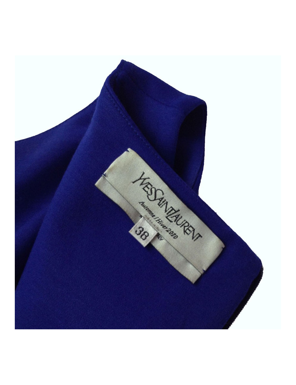 Robe YVES SAINT LAURENT bleu électrique