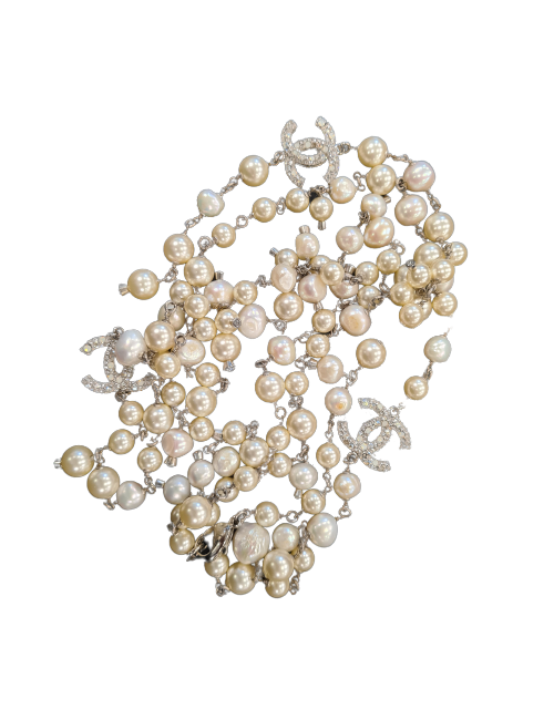 Sautoir CHANEL perles nacrées 