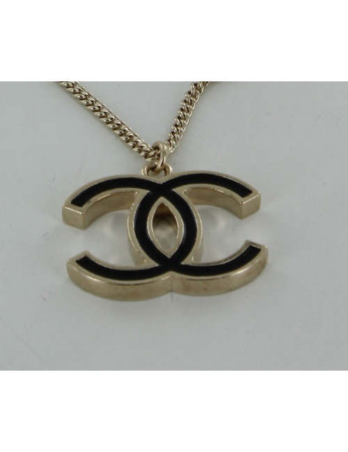 collier CHANEL  Double C noir