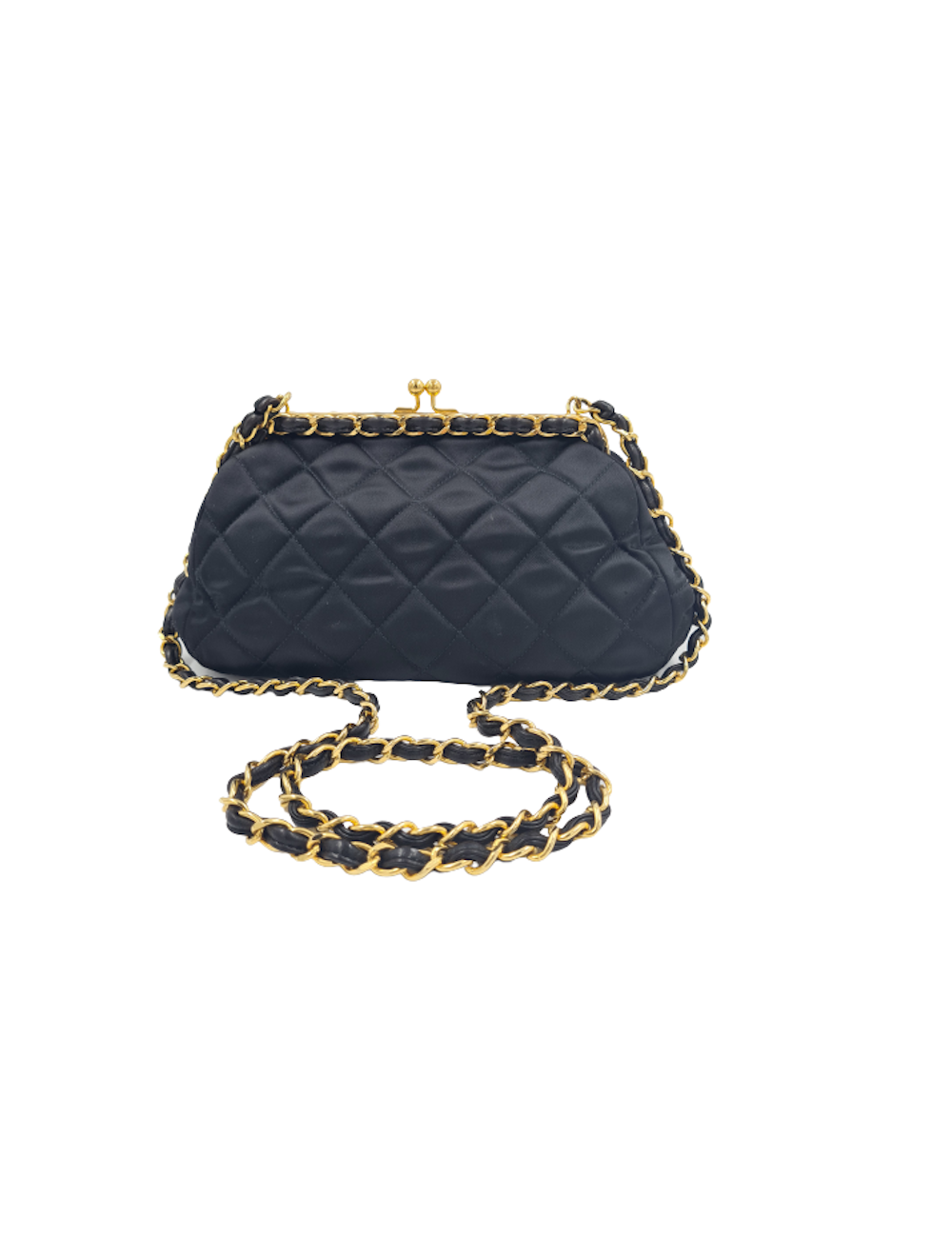 Sac du soir CHANEL satin noir