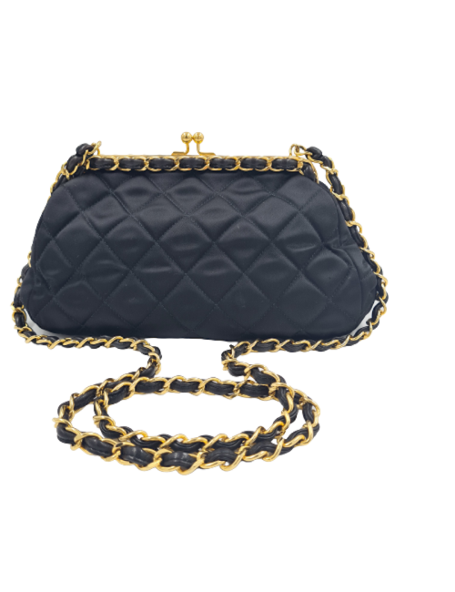 Sac du soir CHANEL satin noir