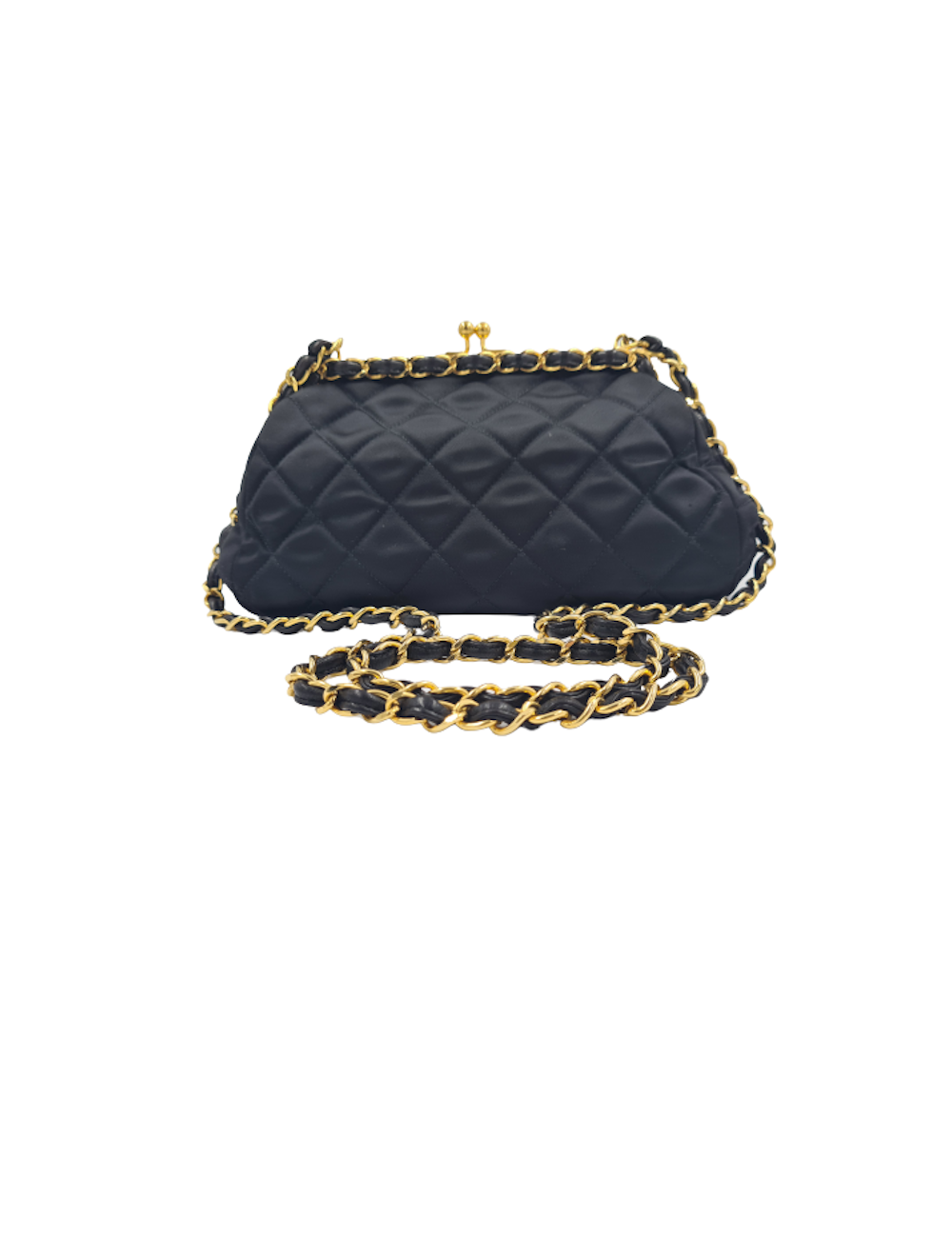 Sac du soir CHANEL satin noir