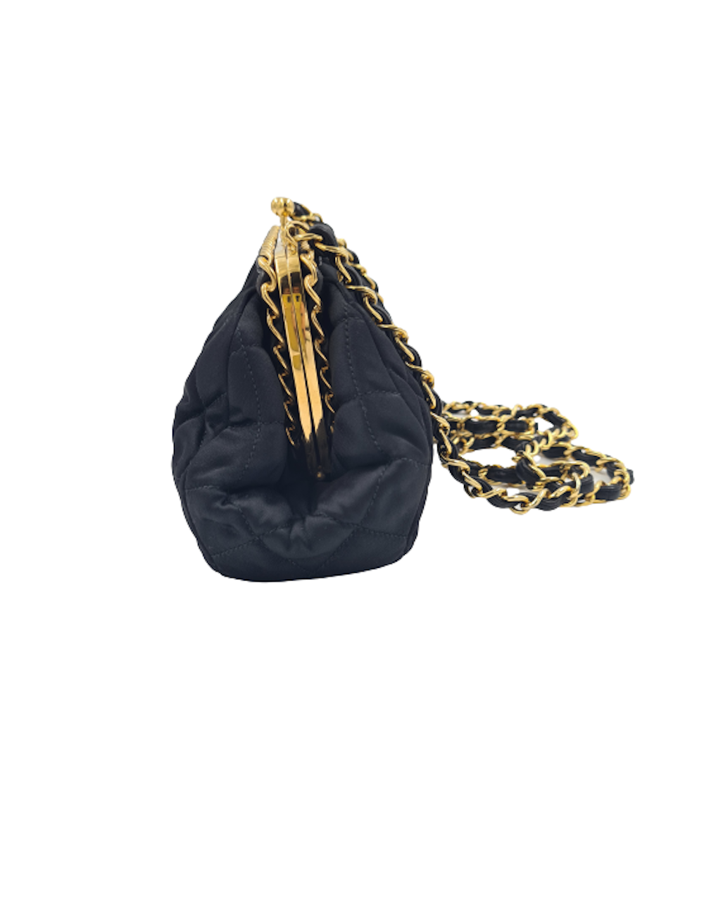 Sac du soir CHANEL satin noir