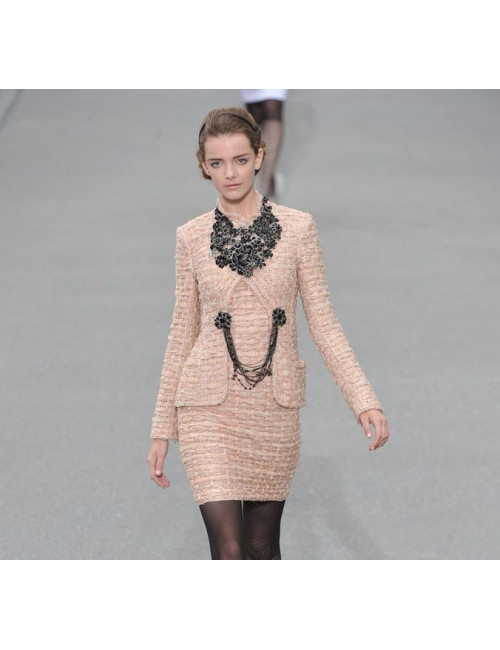 CHANEL Black Chestplate Necklace