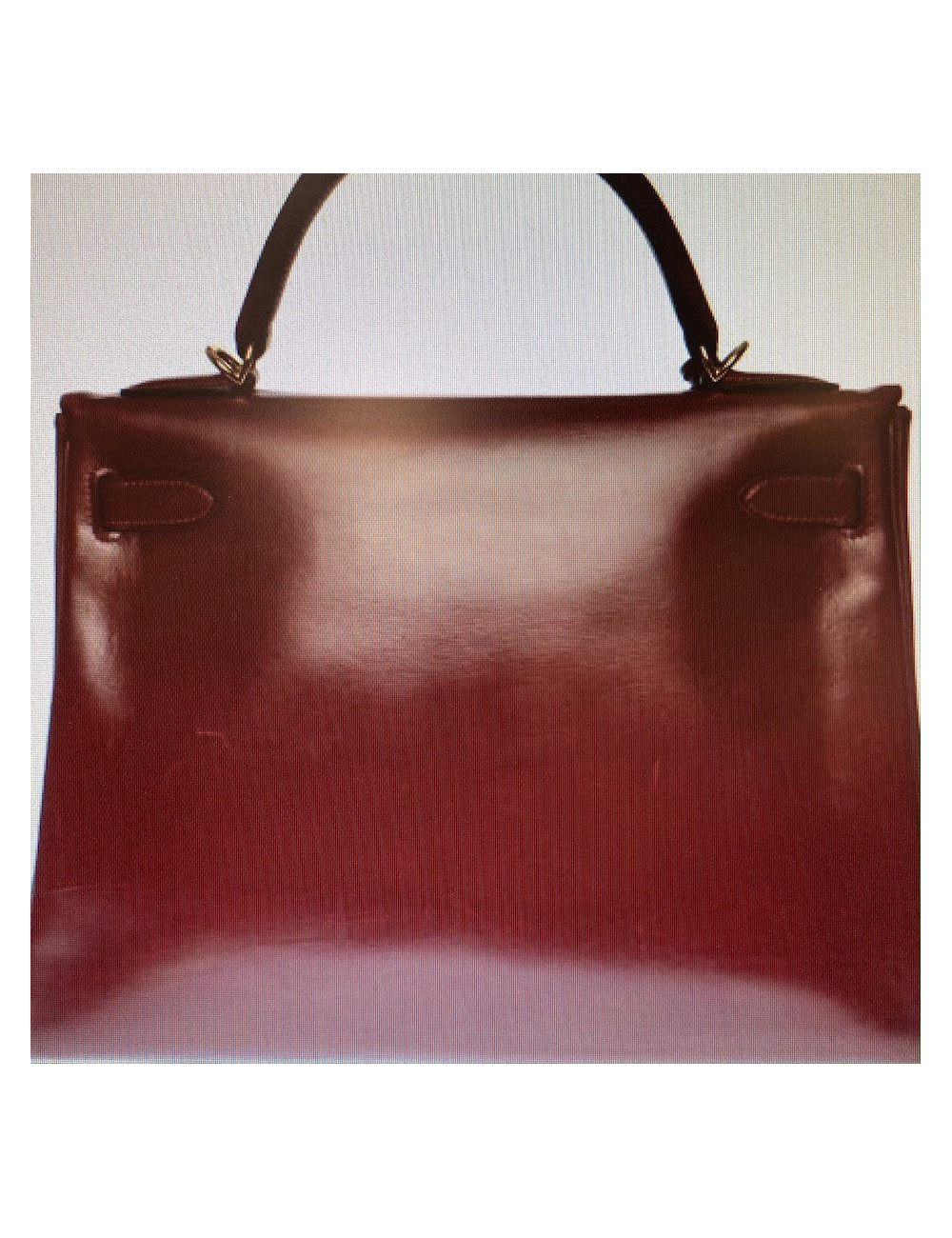 Kelly 32 HERMES box rouge H vintage