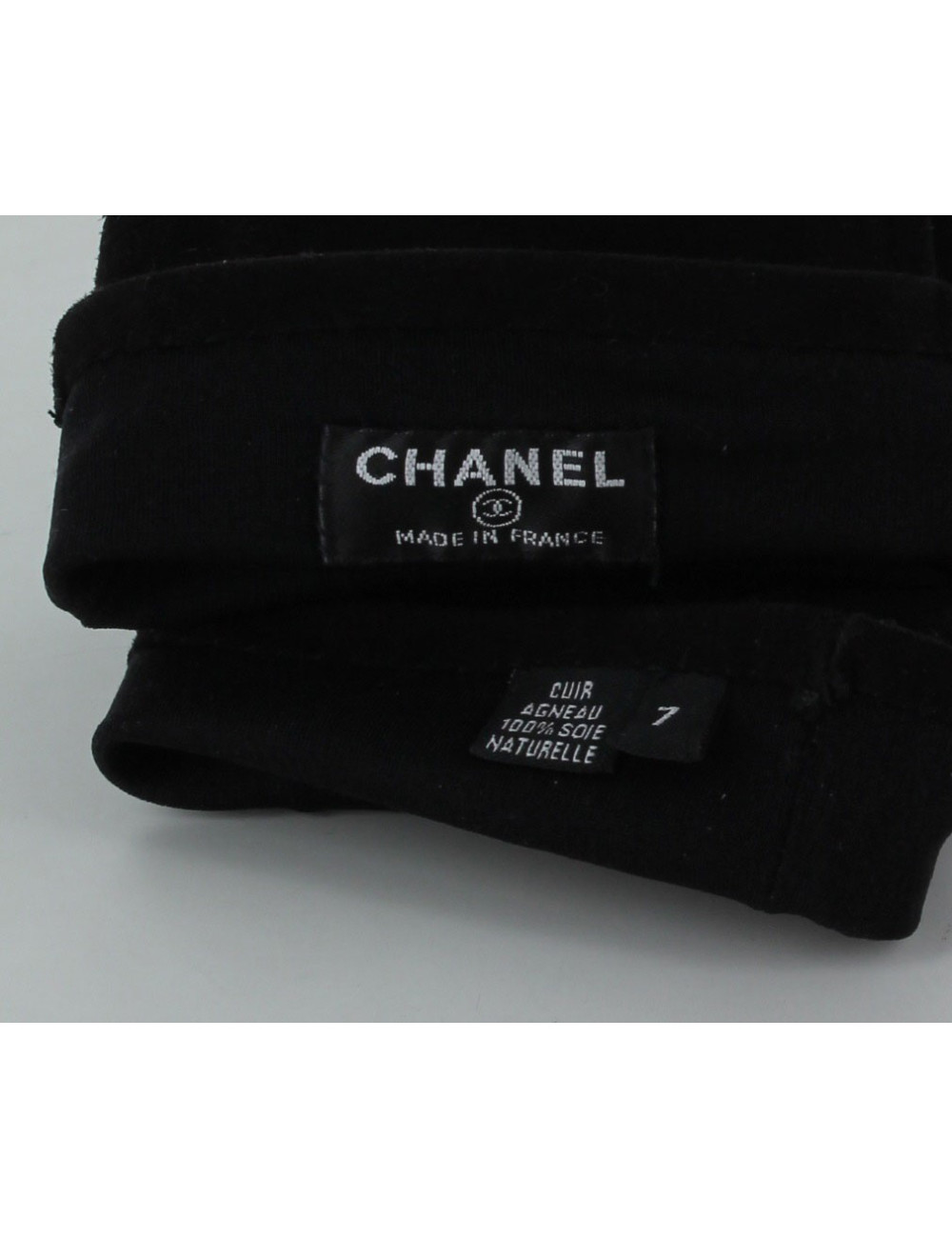 gants CHANEL mi-longs noirs  T7