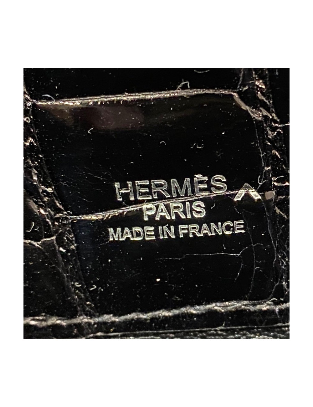 Kelly cut HERMES crocodile porosus noir