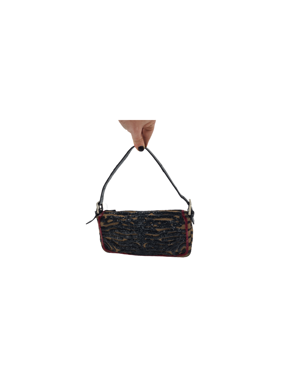 Baguette FENDI monogramme brodée