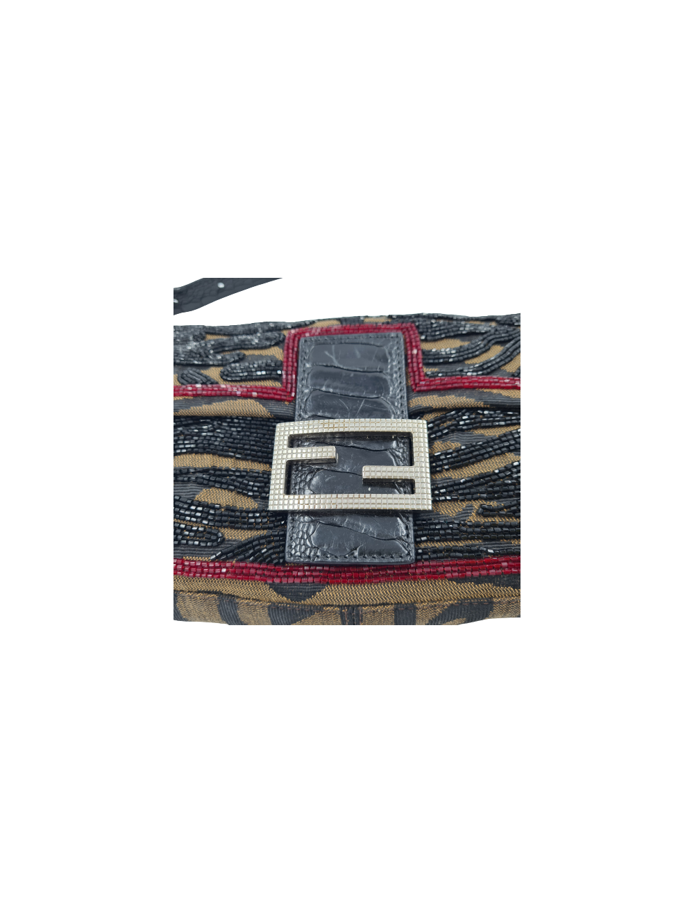 Baguette FENDI monogramme brodée